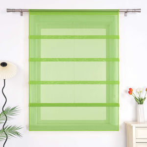 Roman Shade Voile for Kitchen Sheer 1 Piece - Sand, W x H 60 x 140cm