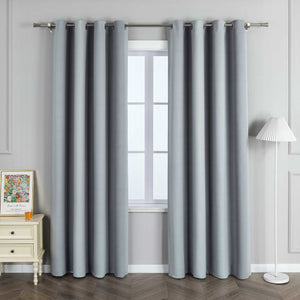 Blackout Grommet Curtain Gradient Thermal Minimalist Style 1 Piece - Green, H x W 225 x 135 cm