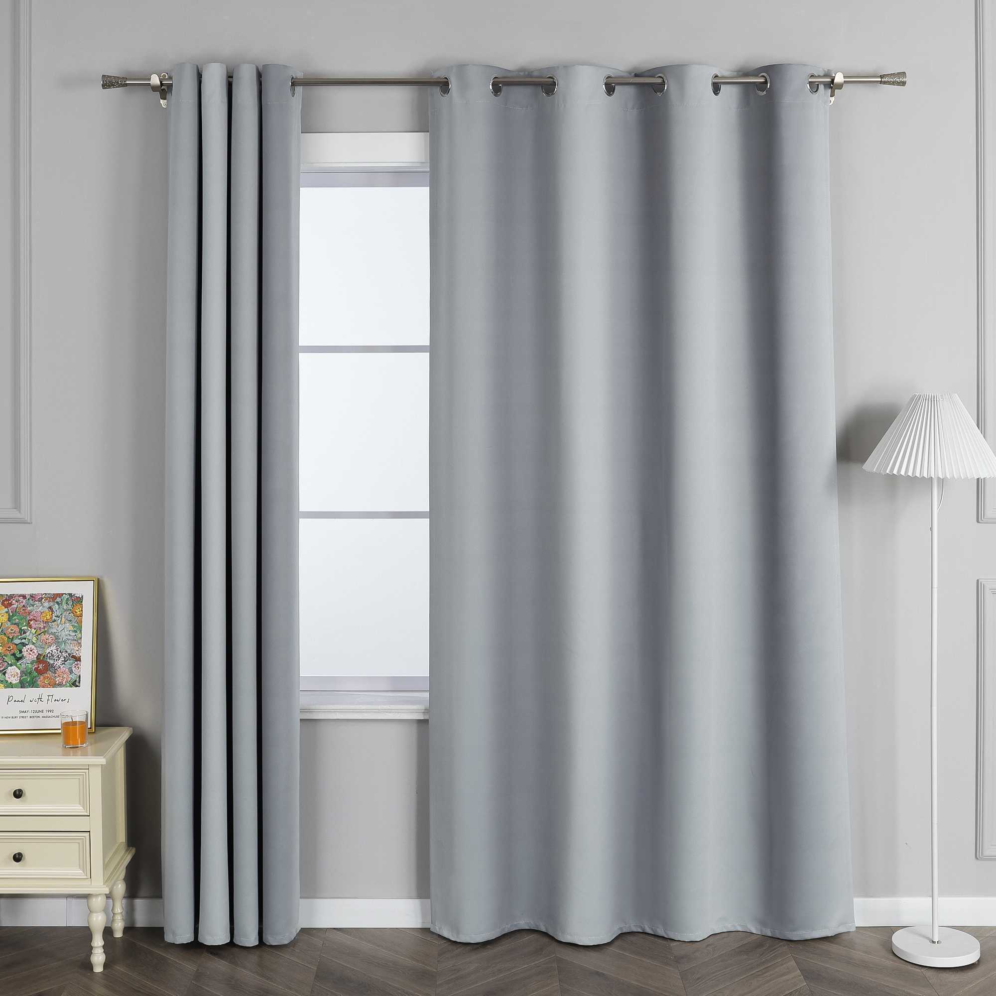 Blackout Grommet Curtain Gradient Thermal Minimalist Style 1 Piece - Green, H x W 260 x 135 cm