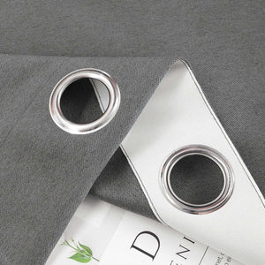 Blackout Grommet Curtain Solid Color Opaque Minimalist Style 1 Piece
