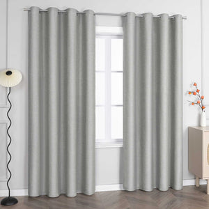Blackout Grommet Curtain Solid Color Opaque Minimalist Style 1 Piece