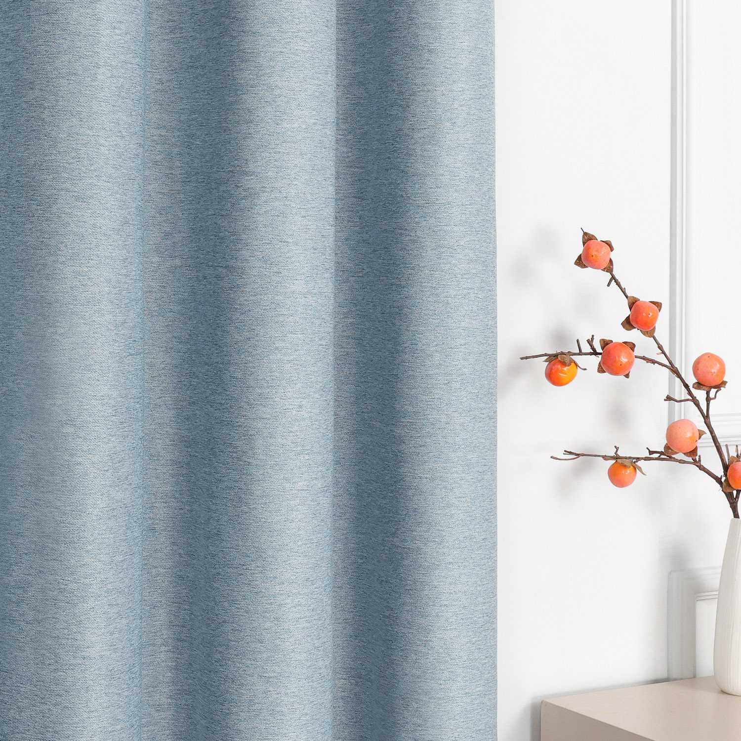Blackout Grommet Curtain Solid Color Opaque Minimalist Style 1 Piece - Dark Gray, H x W 175 x 140 cm