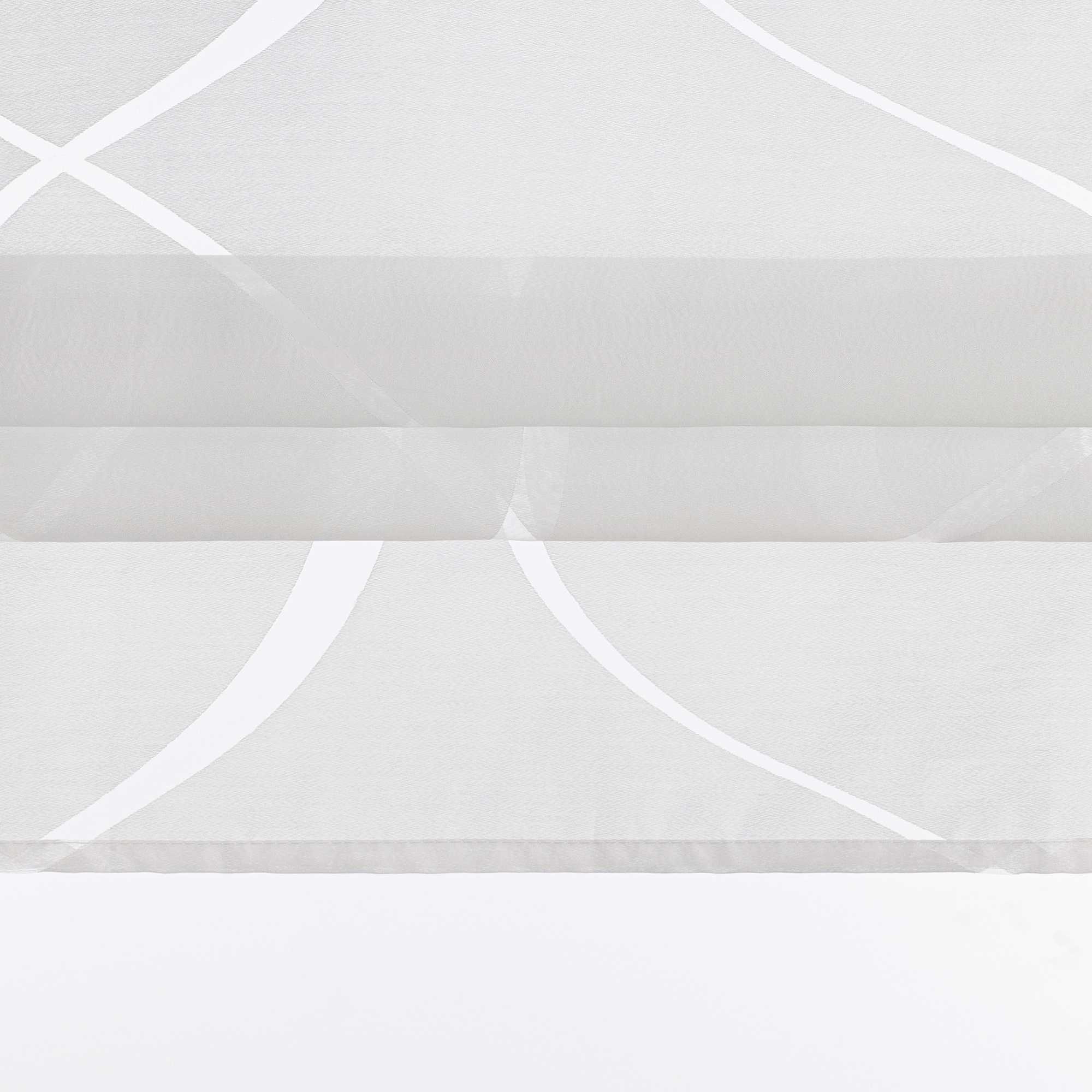 Roman Shade Hook-and-Loop with Wave Pattern Solid Color 1 Piece - White, H x W 140 x 120cm