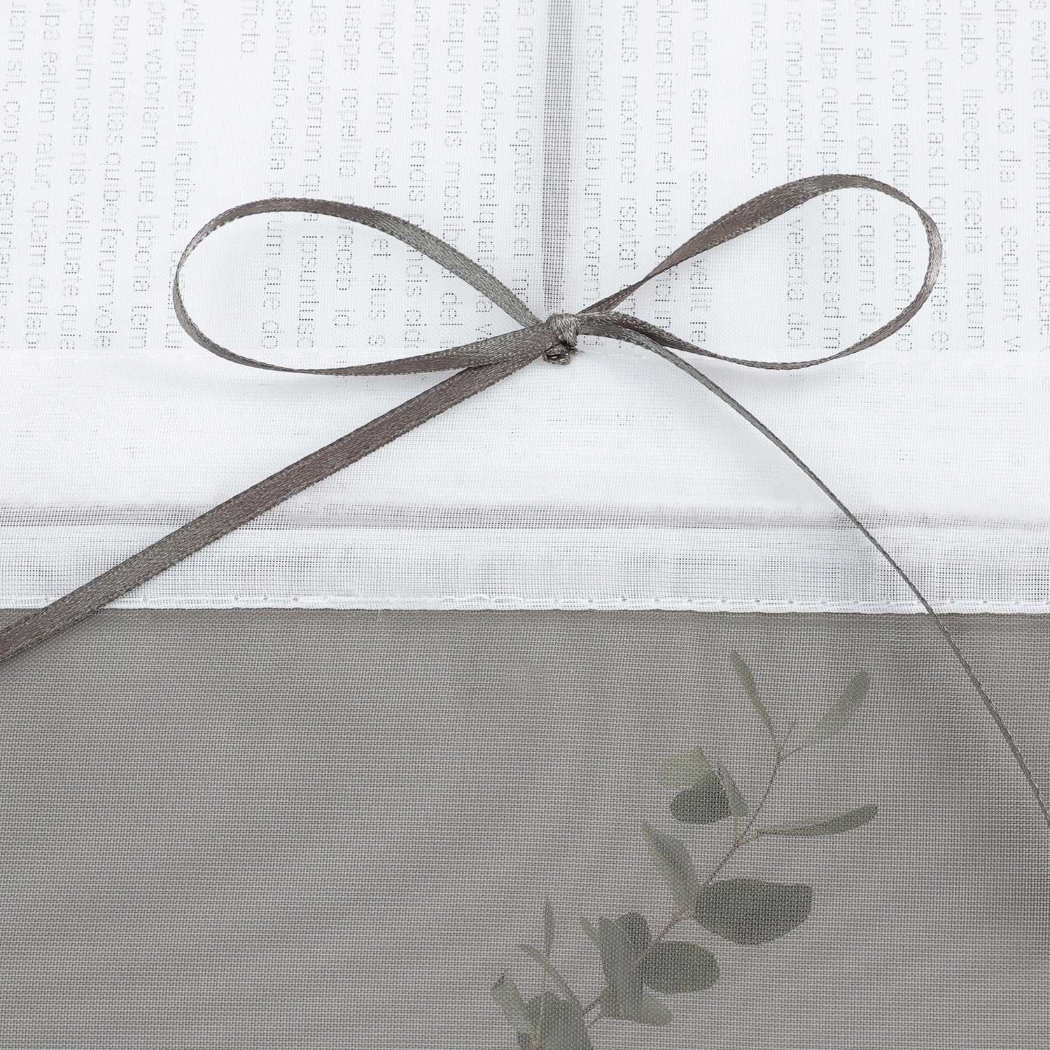 Roman Shade Semi-Sheer Airy with Colored Hem Rod Pocket 1 Piece - Gray, W x H 120 x 155cm