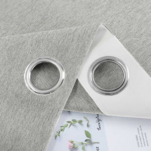 Blackout Grommet Curtain Solid Color Opaque Minimalist Style 1 Piece