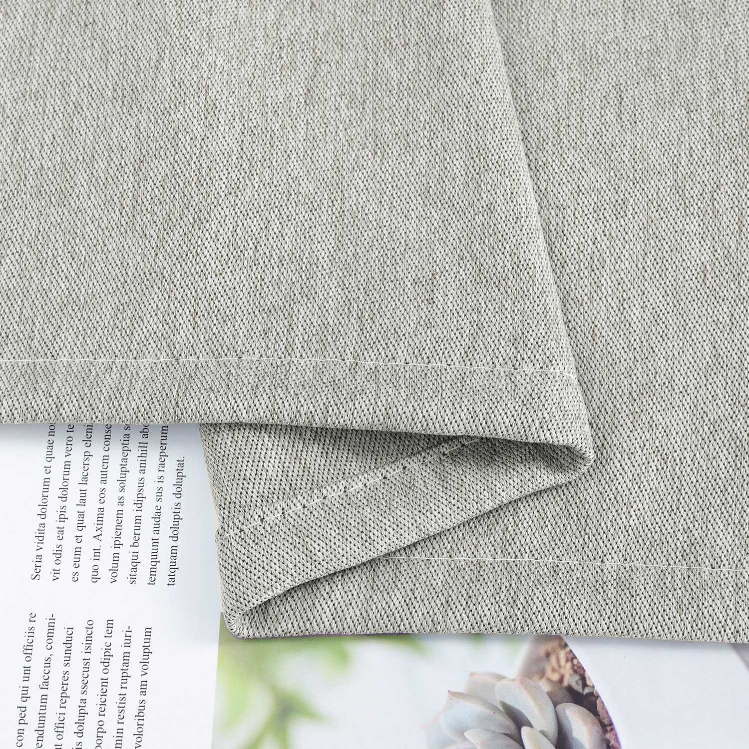 Blackout Grommet Curtain Solid Color Opaque Minimalist Style 1 Piece