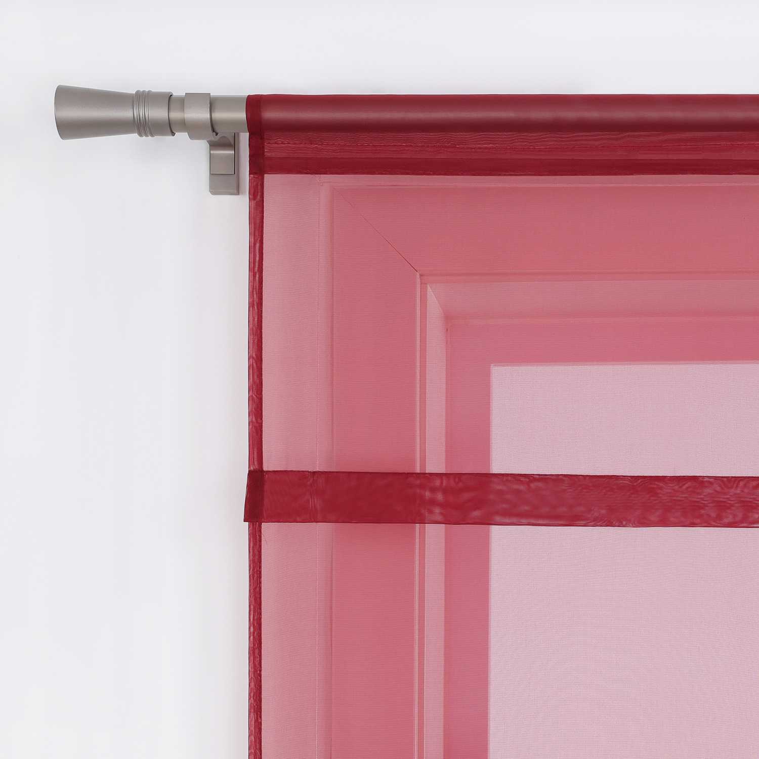 Roman Shade Voile for Kitchen Sheer 1 Piece - Violet, W x H 80 x 140cm