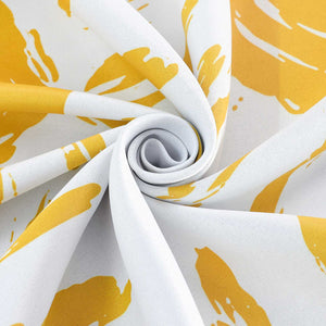 Blackout Grommet Curtain Opaque Thermal with Sun Motifs Yellow 1 Piece