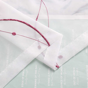 Hook-and-Loop Sliding Panel Curtains with Wave Pattern with Hook-and-Loop Tape 2 Pieces