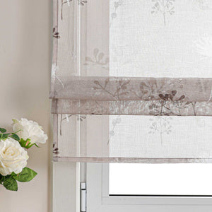 Roman Shade with Tab Tops Country Style Kitchen Sheer