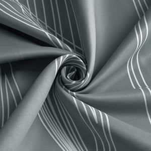Blackout Grommet Curtain Opaque Thermal with Water-Wave Pattern 1 Piece