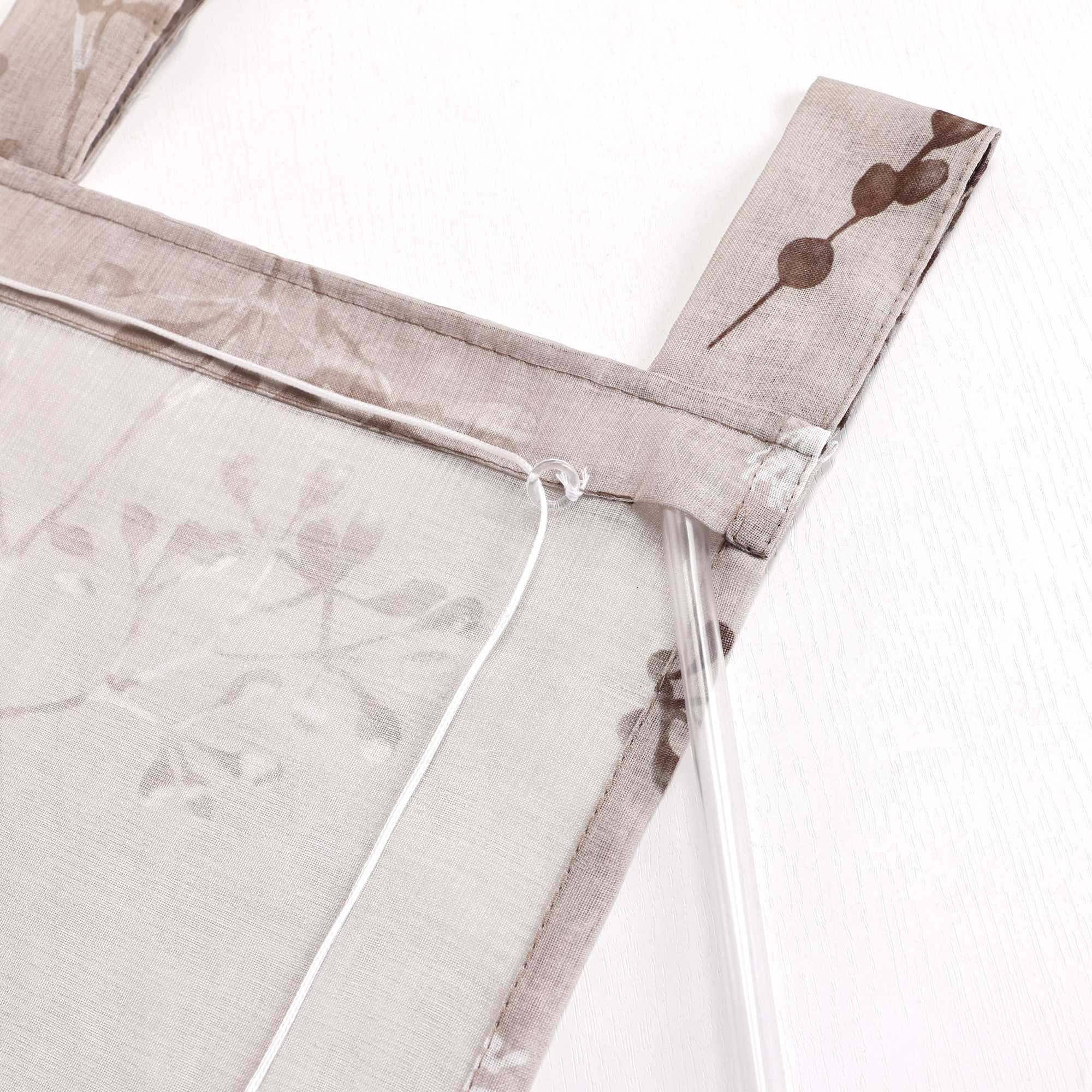 Roman Shade with Tab Tops Country Style Kitchen Sheer