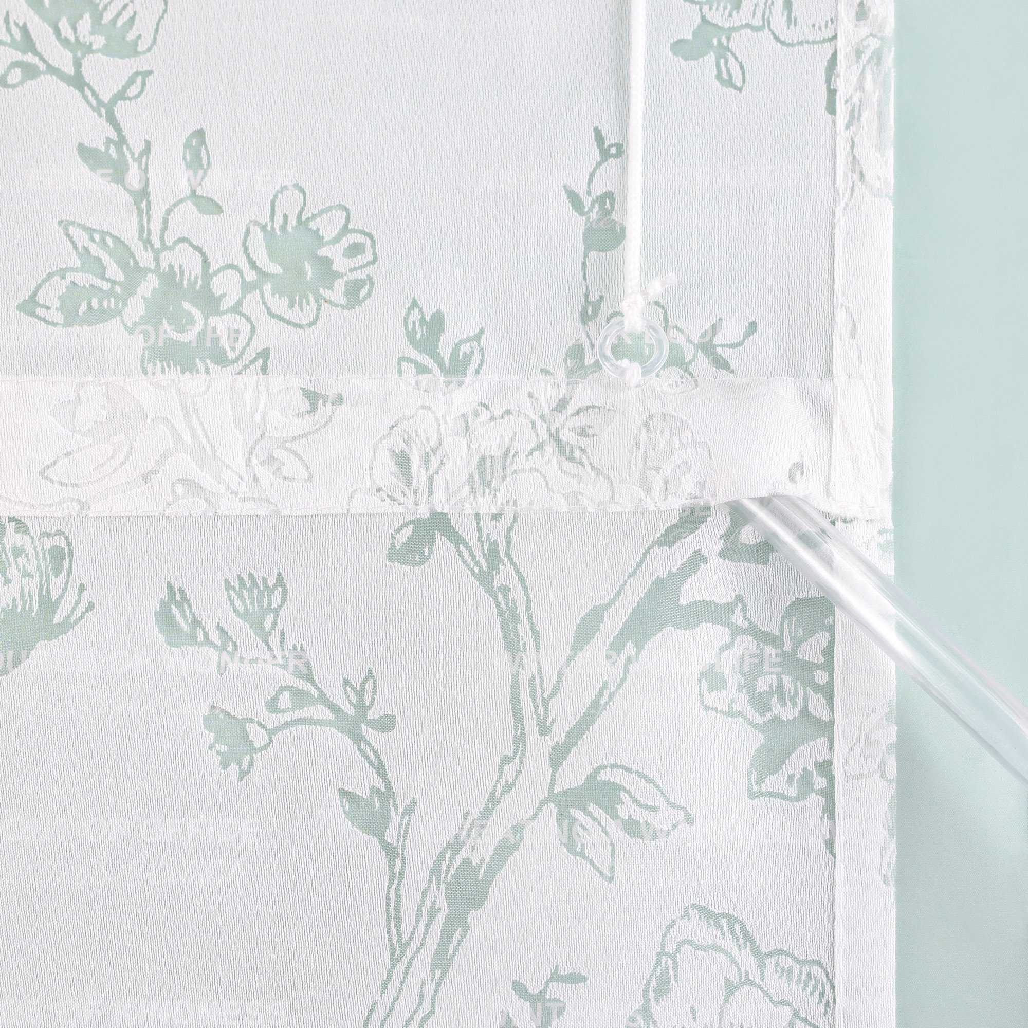 Roman Shade with Rose Pattern & Hook-and-Loop Hanging