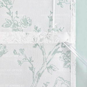 Roman Shade with Rose Pattern & Hook-and-Loop Hanging