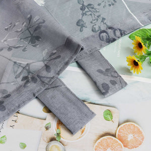 Roman Shade with Tab Tops Country Style Kitchen Sheer - Gray, W x H 120 x 140cm