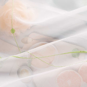 Hook-and-Loop Sliding Panel Curtains with Wave Pattern with Hook-and-Loop Tape 2 Pieces