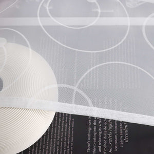 Cafe Curtain with Rod Pocket Short White - White, H x W 60 x 120cm