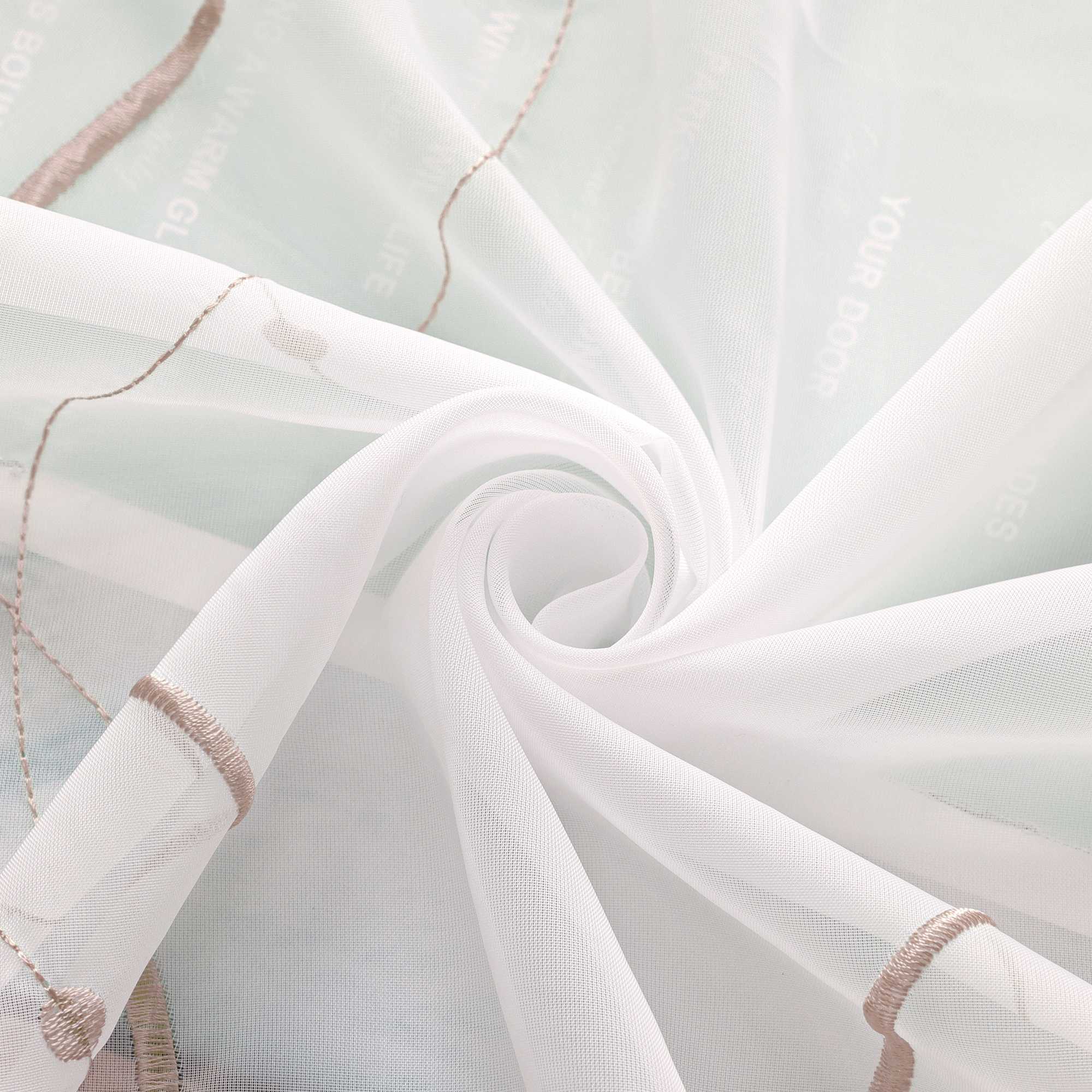 Hook-and-Loop Sliding Panel Curtains with Wave Pattern with Hook-and-Loop Tape 2 Pieces
