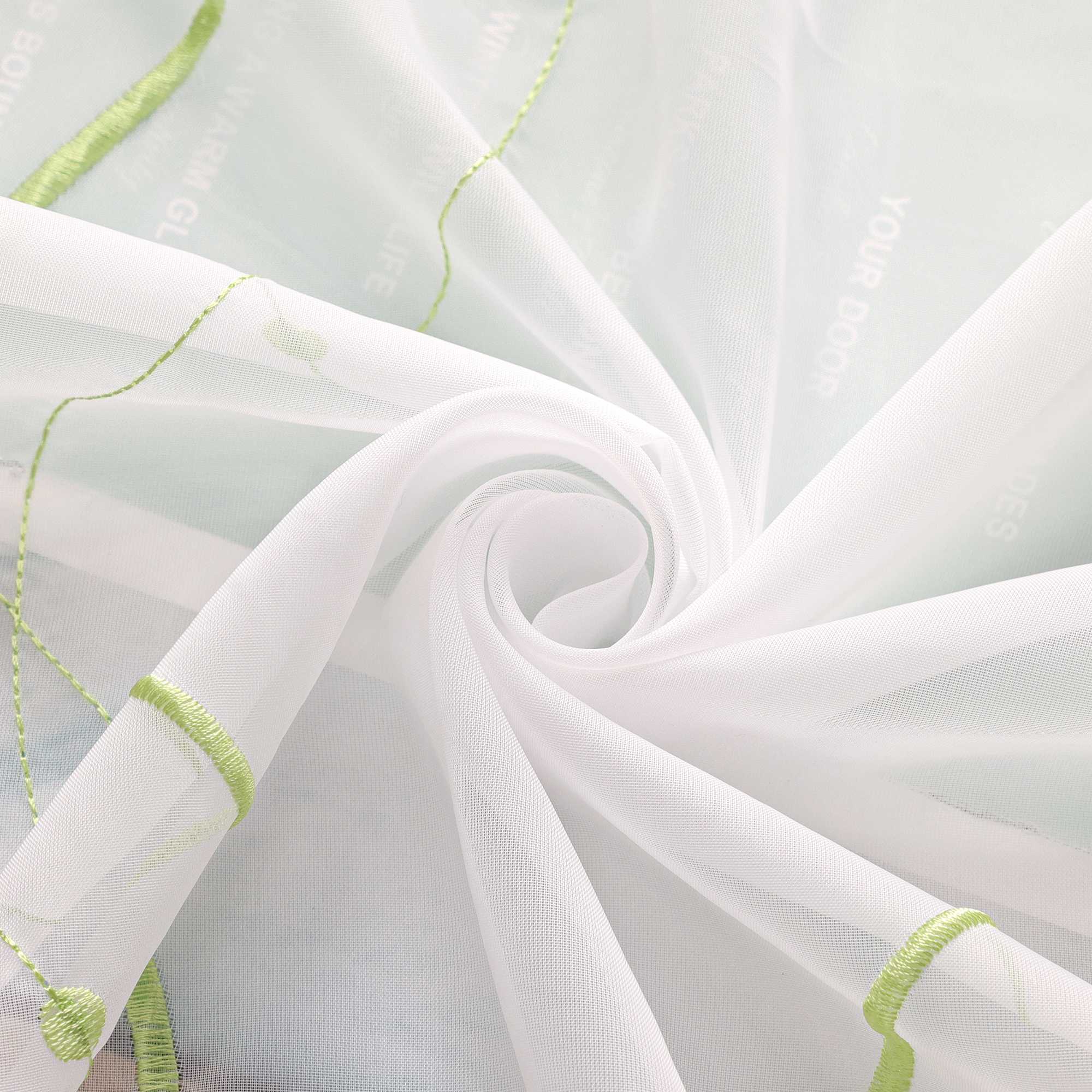 Hook-and-Loop Sliding Panel Curtains with Wave Pattern with Hook-and-Loop Tape 2 Pieces