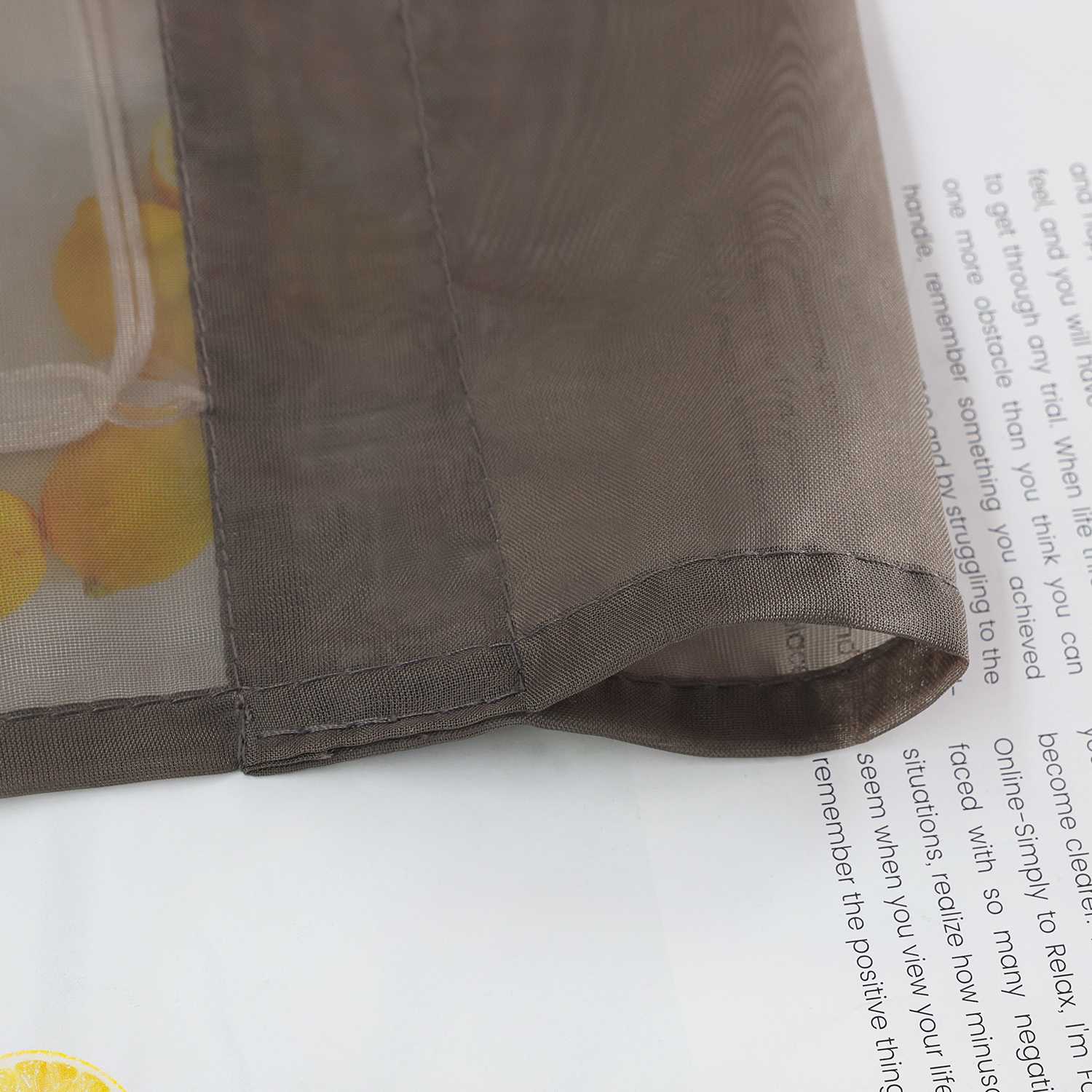 Roman Shade Voile for Kitchen Sheer 1 Piece