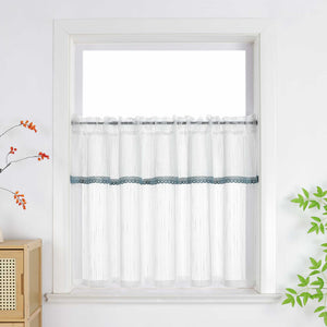 Delien Curtain Modern with Lace - White, W x H 140 x 70cm