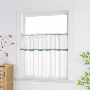Delien Curtain Modern with Lace - White, W x H 140 x 80cm