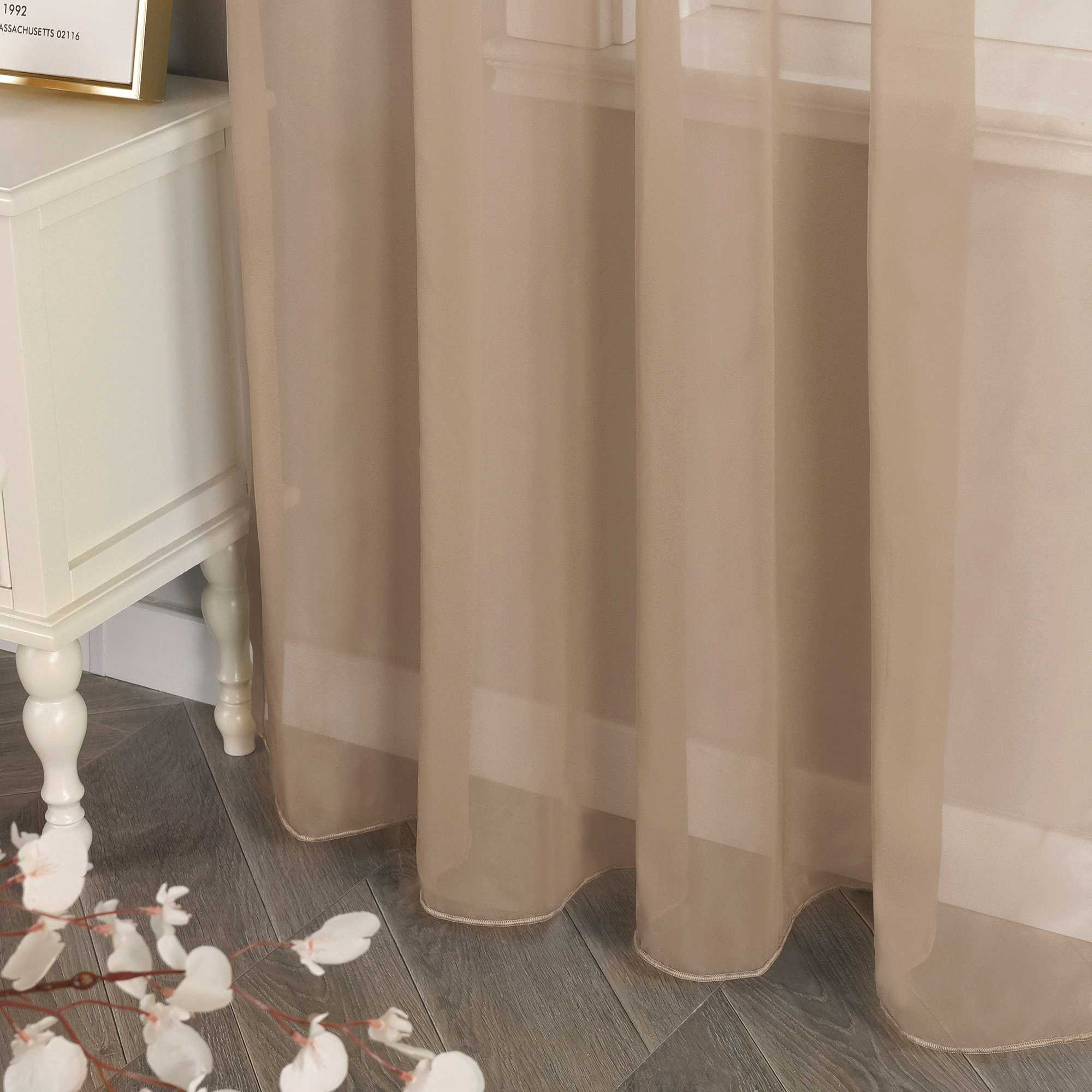 Curtain Solid Color Sheer Classic 1 Piece