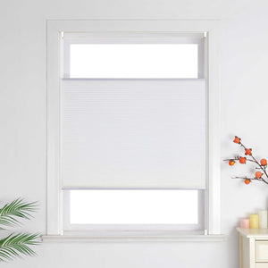 Honeycomb Pleated Blind White with Modern Design - White, W x H 65 x 110cm