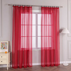 Curtain Solid Color Sheer Classic 1 Piece
