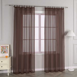 Curtain Solid Color Sheer Classic 1 Piece