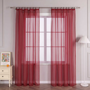 Curtain Solid Color Sheer Classic 1 Piece