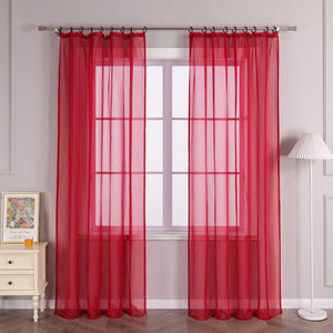 Curtain Solid Color Sheer Classic 1 Piece
