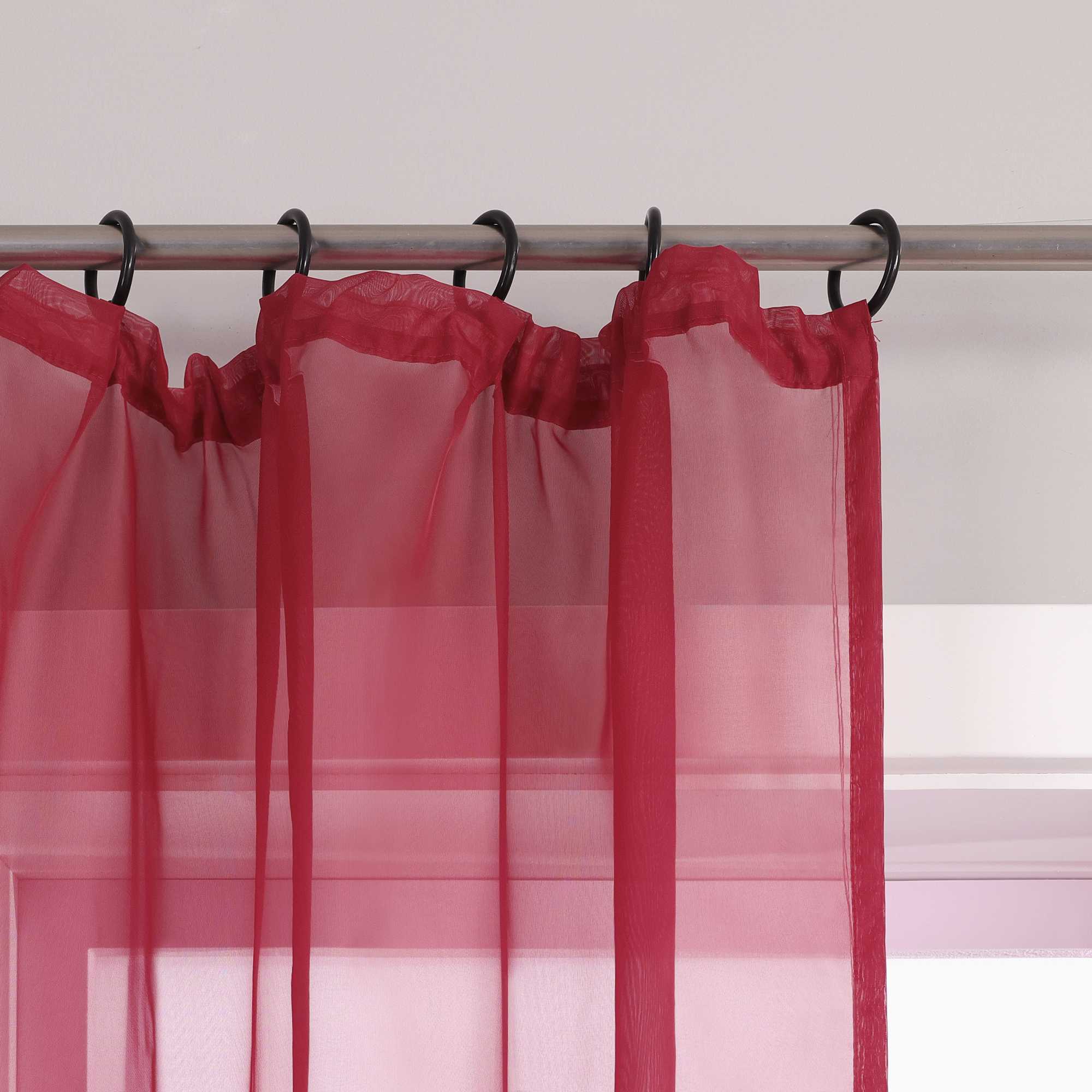 Curtain Solid Color Sheer Classic 1 Piece