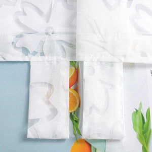 Delien Roman Shades with Floral Pattern with Tab-Top Hanging - White, W x H 120 x 140cm