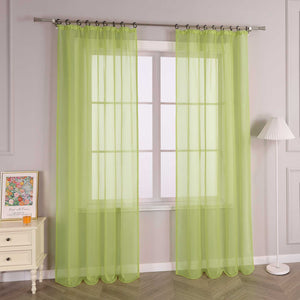 Curtain Solid Color Sheer Classic 1 Piece