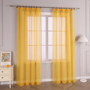 Curtain Solid Color Sheer Classic 1 Piece