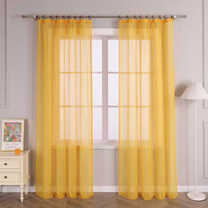 Curtain Solid Color Sheer Classic 1 Piece