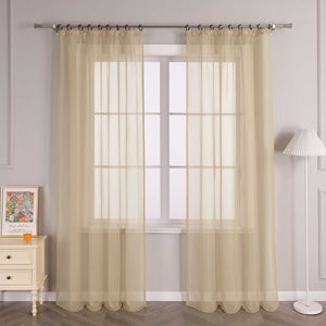 Curtain Solid Color Sheer Classic 1 Piece