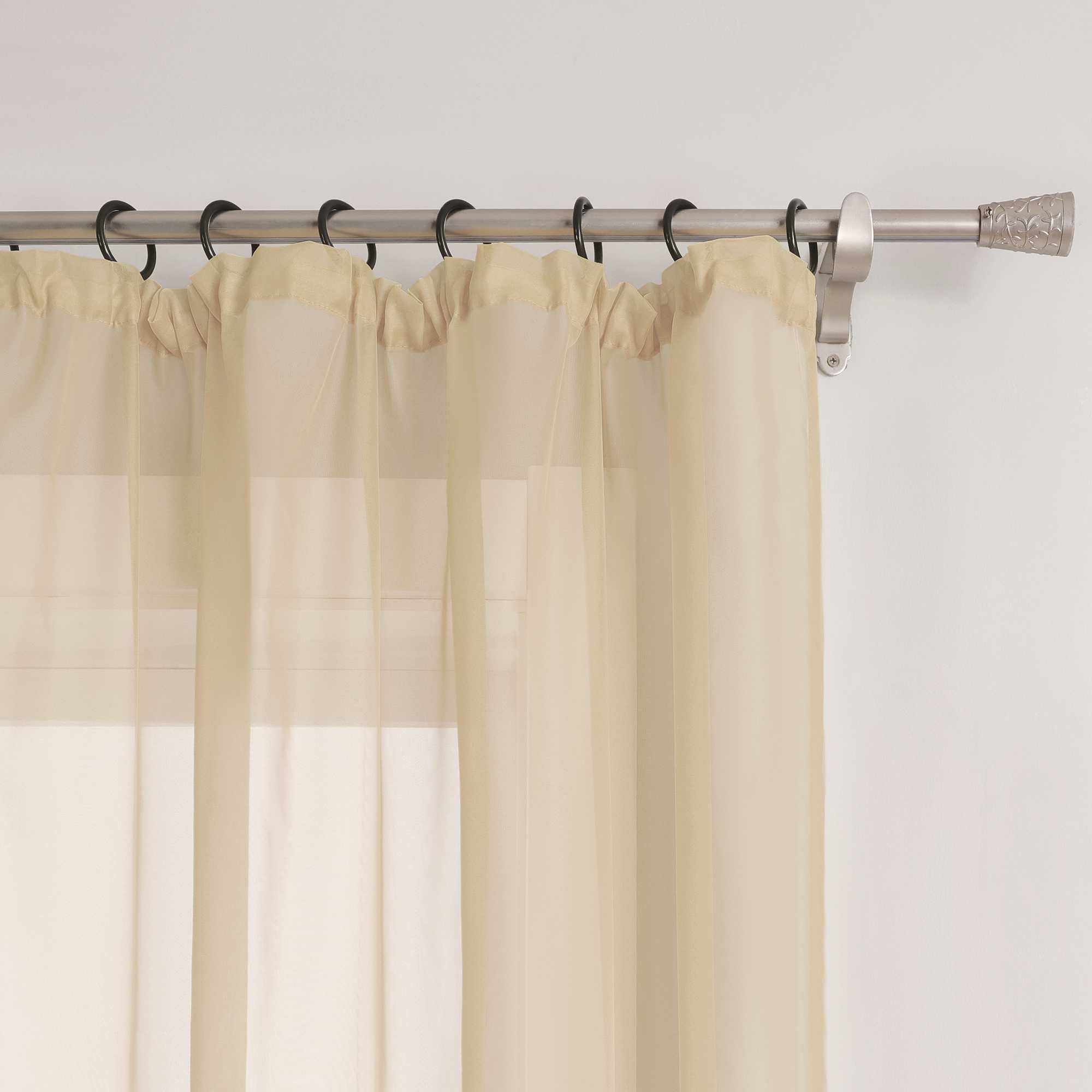 Curtain Solid Color Sheer Classic 1 Piece