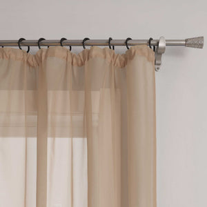 Curtain Solid Color Sheer Classic 1 Piece