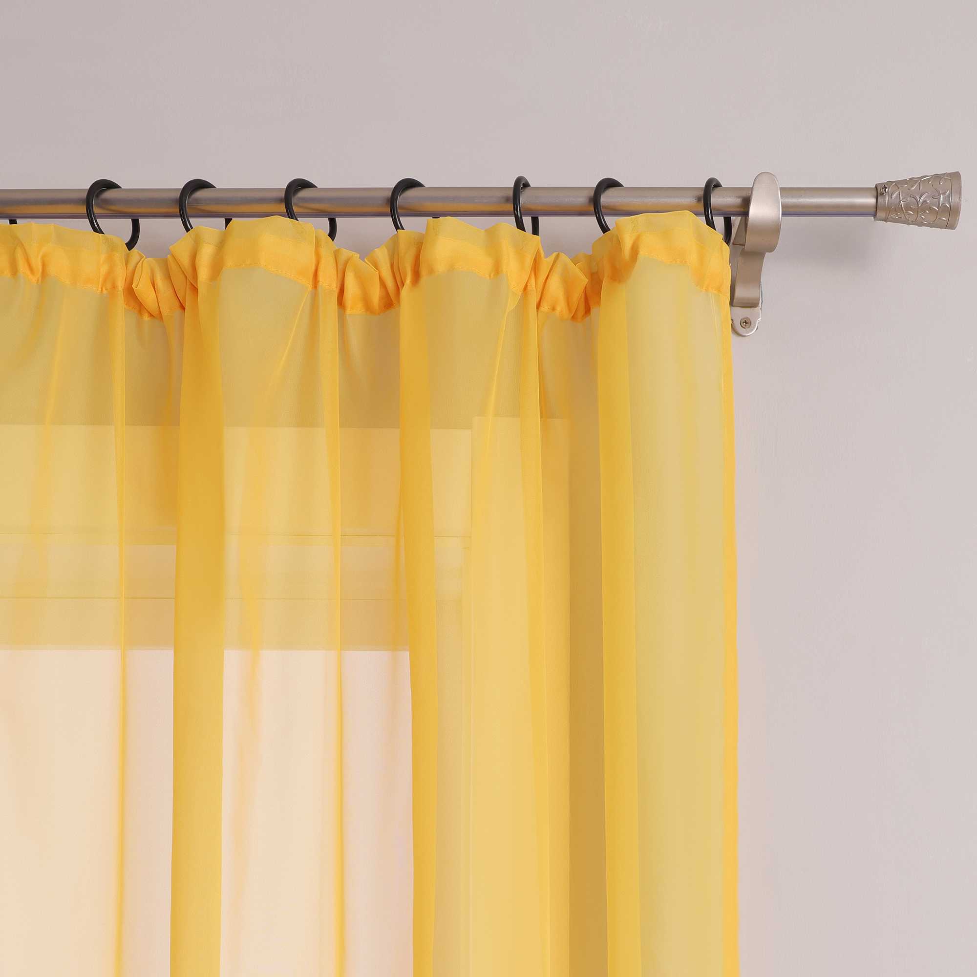 Curtain Solid Color Sheer Classic 1 Piece