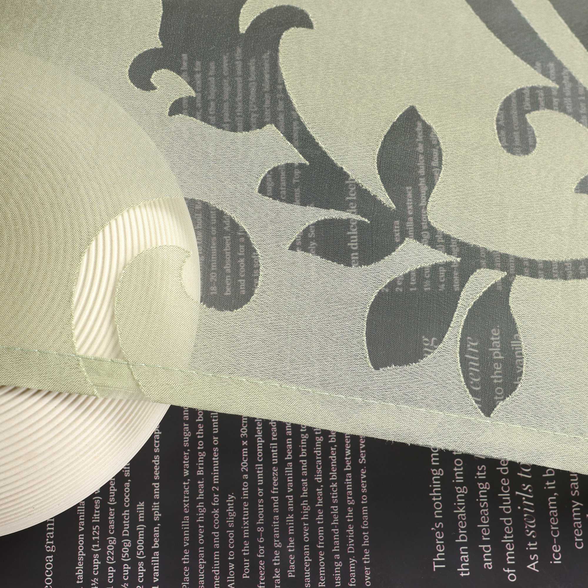 Cafe Curtain Voile with Tab-Top Hanging with Burnout Fabric