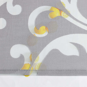 Cafe Curtain Voile with Tab-Top Hanging with Burnout Fabric - White, H x W 60 x 145cm