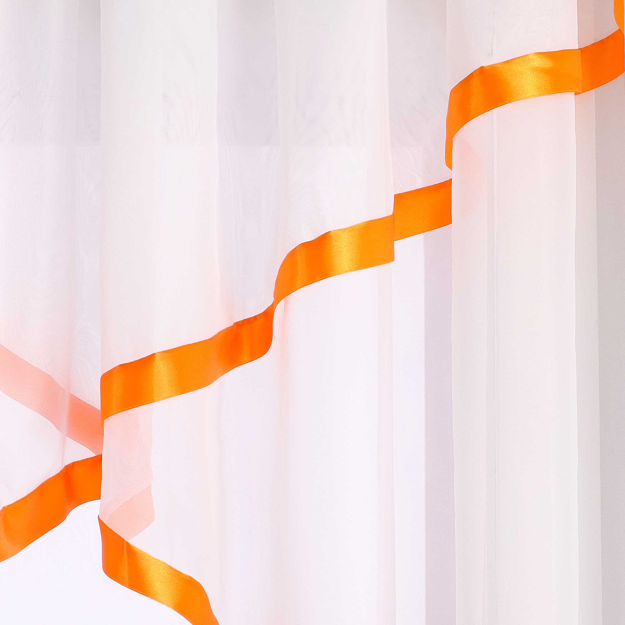 Cafe Curtain with Scalloped Edge, Satin Ribbon and Valance - Green, H x W 145 x 450cm