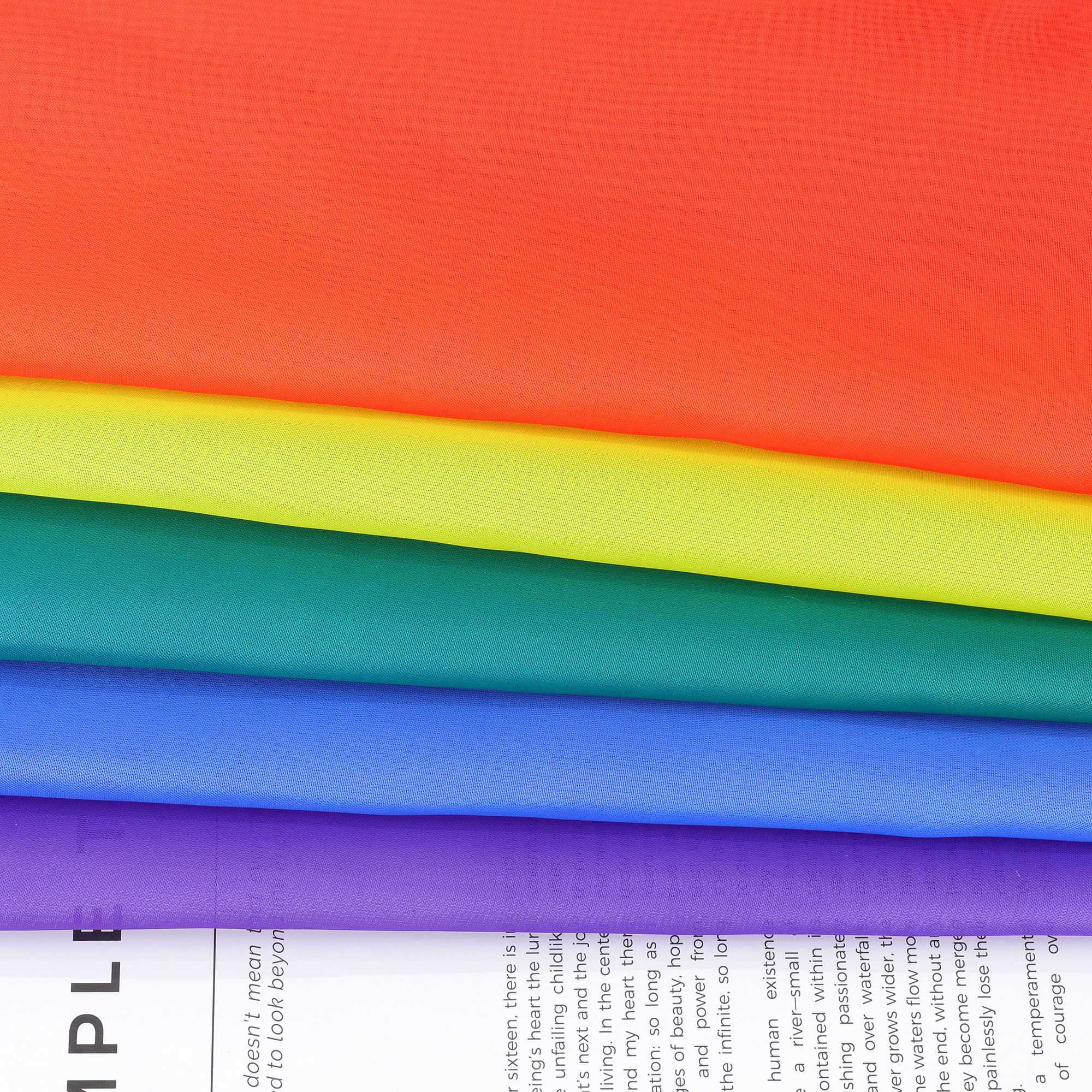 Voile Curtain in Rainbow Colors