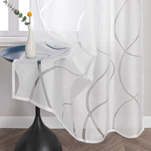 Grommet Curtain with Wave Pattern 1 Piece