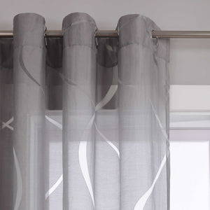 Grommet Curtain with Wave Pattern 1 Piece
