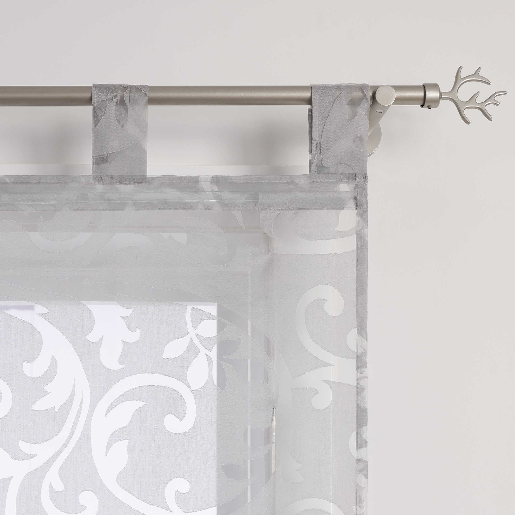 Roman Shade with Floral Pattern Cafe with Tab-Top Hanging 1 Piece