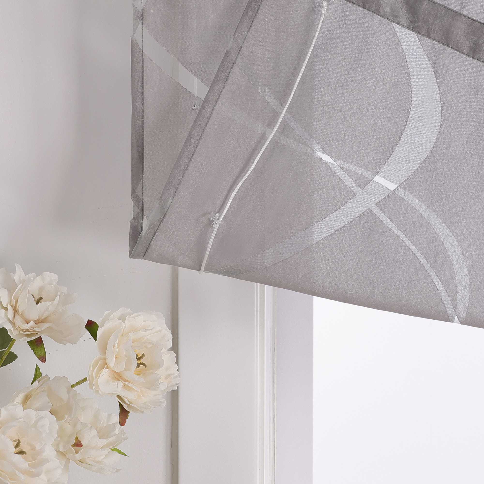 Roman Shade Hook-and-Loop with Wave Pattern Solid Color 1 Piece