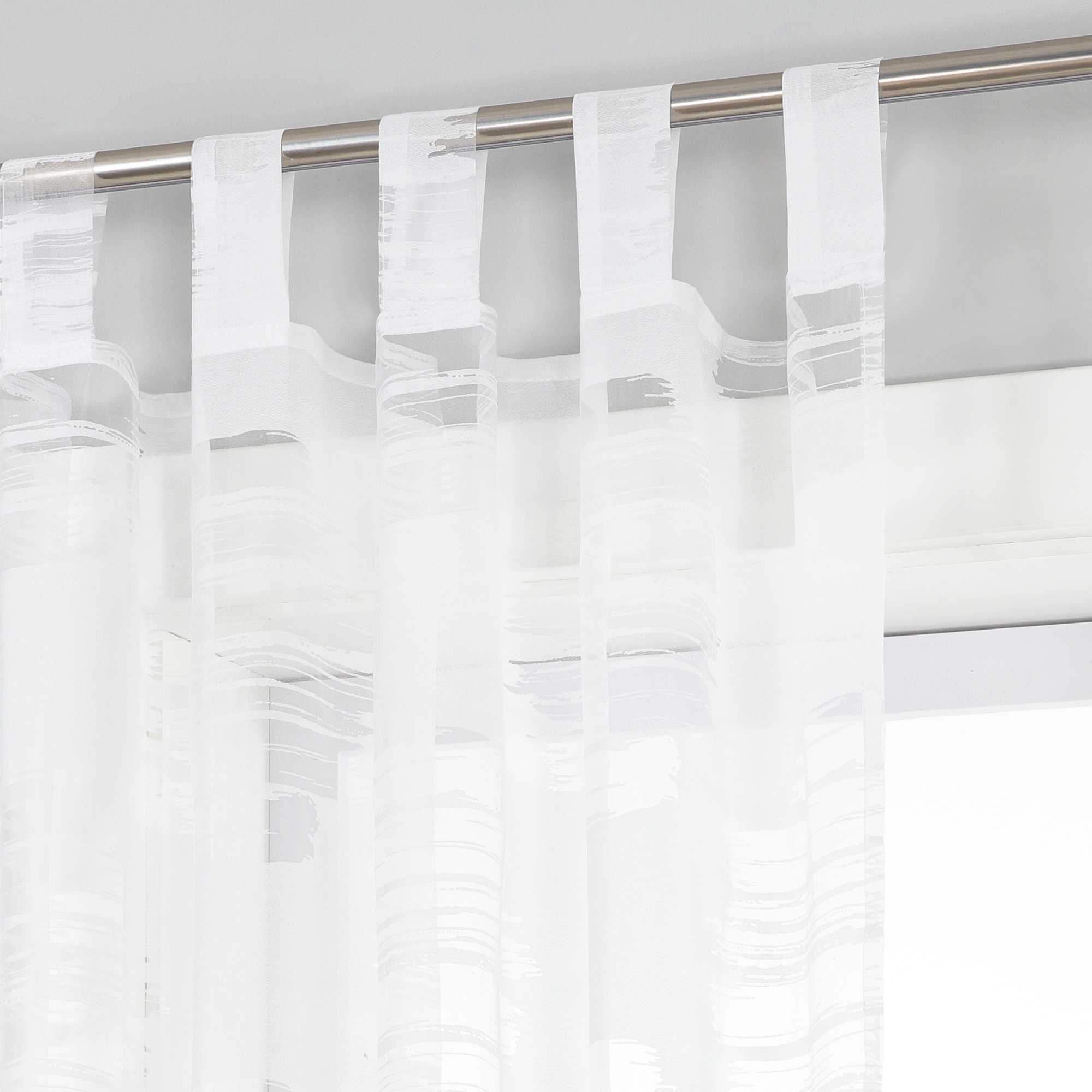Curtain with Wavy Circle Pattern - Tab-Top Hanging